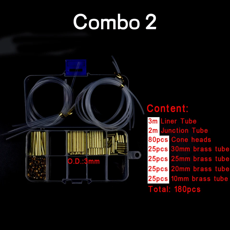 Wifreo Tube Fly Tying System Combo Set 3mm Brass Tube + Cones+ Liner Tube + Junction Tube Salmon Steelhead Fly Tying Material