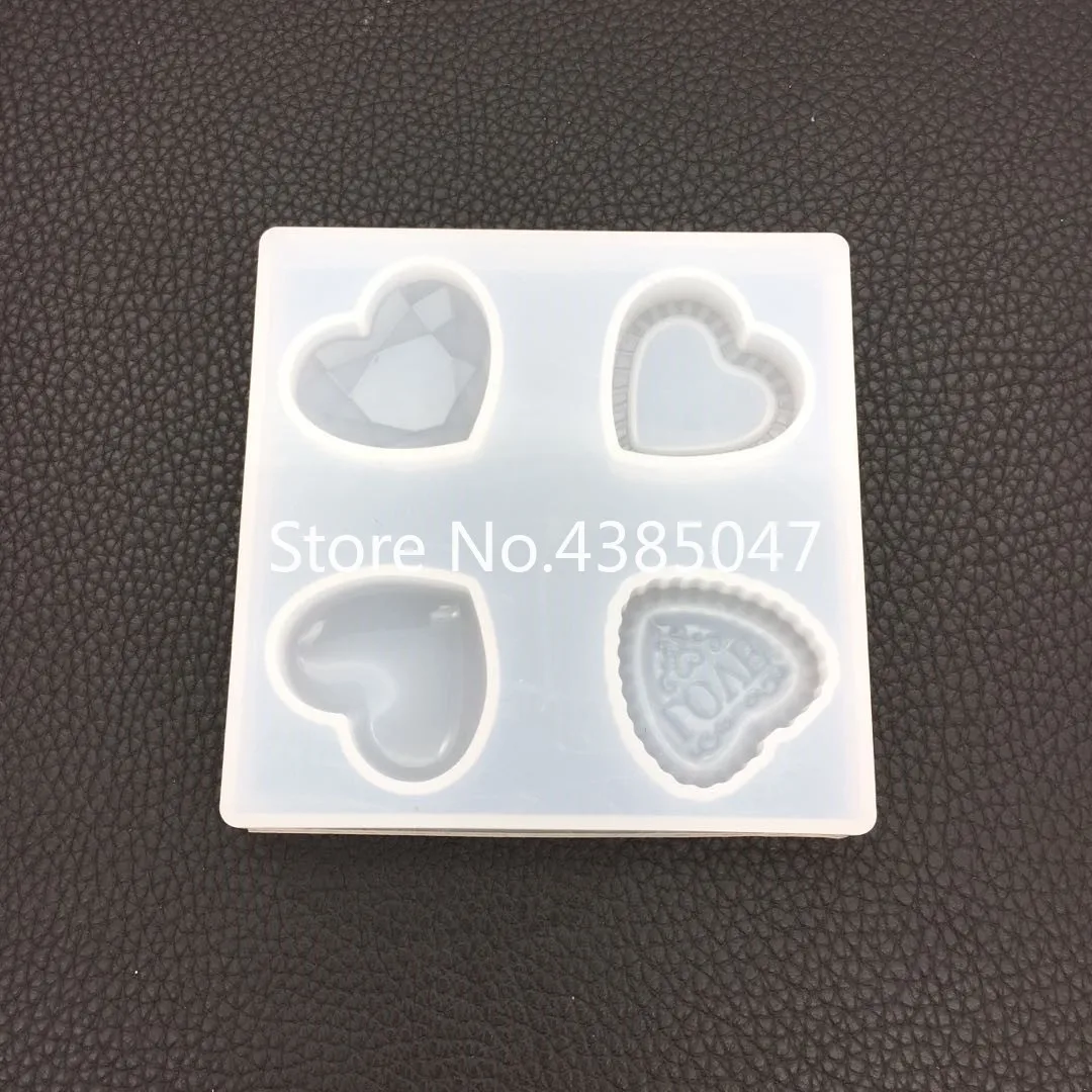 1PC Heart Pendant Tools Horse Shell Resin Molds Pendant DIY Silicone Mold Dried Flower Jewelry Tools Accessories