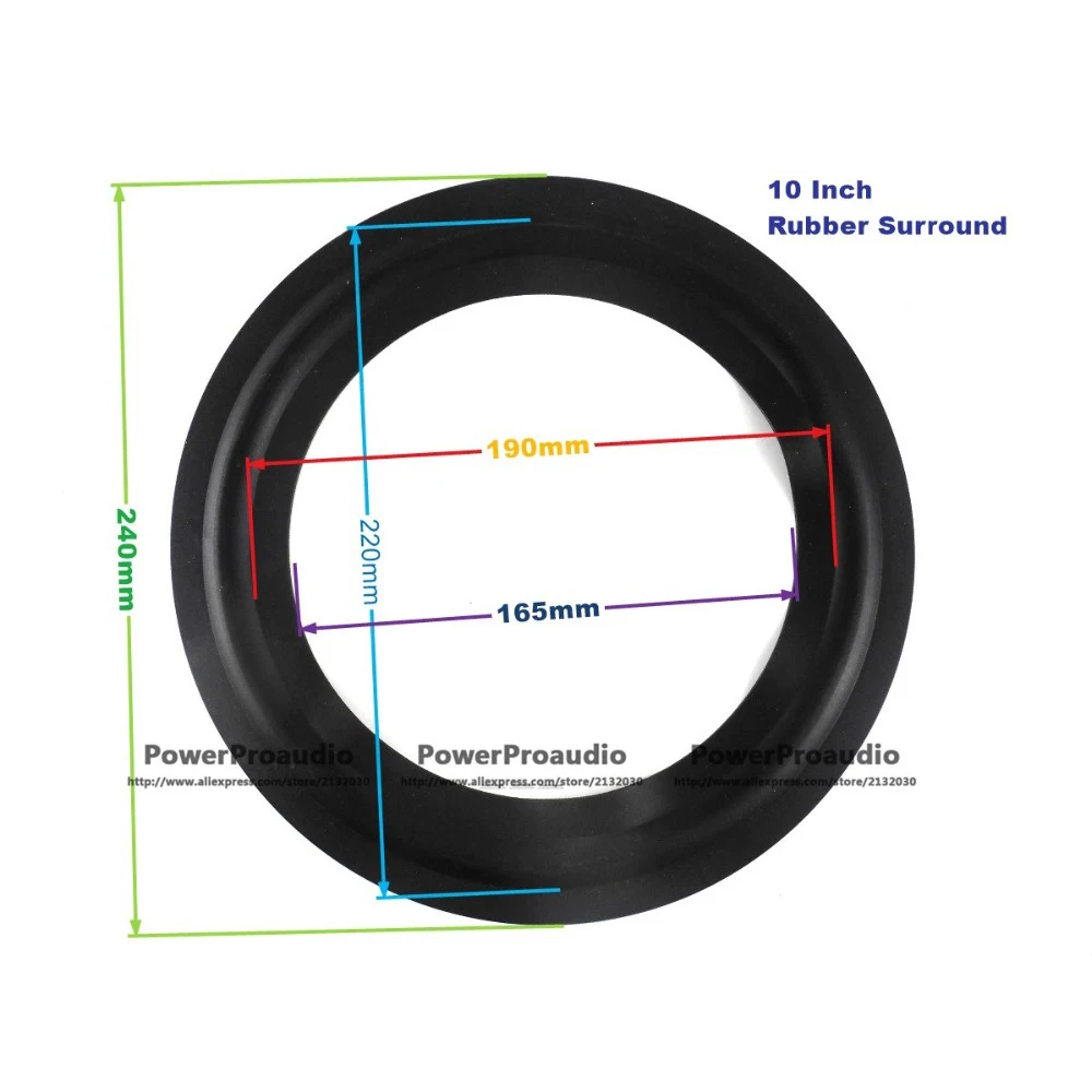 1 шт., 10-дюймовый резиновый объем динамика для TAN NOY, запасные части для динамика, резиновая кромка