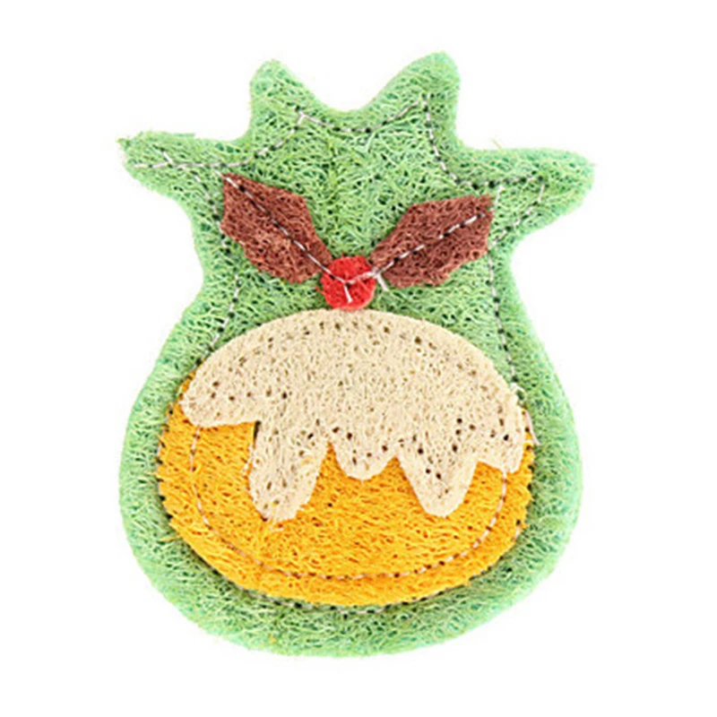 Christmas Deer Style Healthy Pet Toys Tooth Cleaning Green Loofah Pet Toys Harmless Pet Chew Toys Supplies