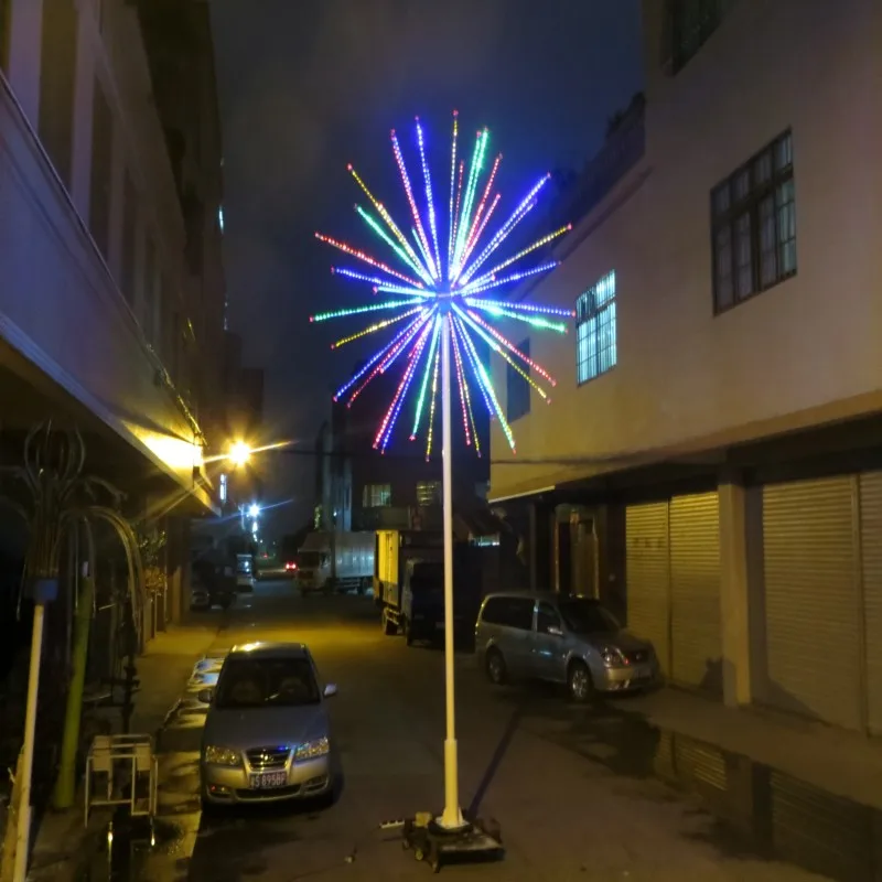 LED Fireworks Light Christmas Xmas Tree  Lamp 2m Height Waterproof IP65 Outdoor Usage Drop Shipping Colorful Changing