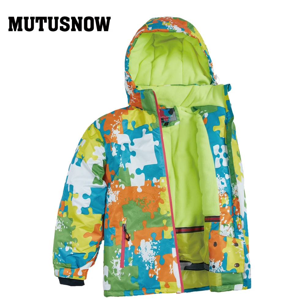-30 Degrees Winter Snowboarding Ski Jackets Boy Girl Kids Skiing Clothes Outdoor Camping Hiking Waterproof Windproof Snow Coats