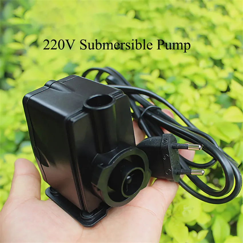 AC 220V Submersible Pump Electric Water Pumps 7W 280L/H Brushless Drive Motor Silent Pump For Aquarium Fish Tank, Filter Bonsai