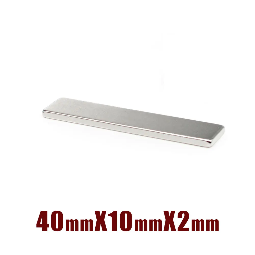 2/5/10/20/30/50PCS 40x10x2mm Block Rare Earth Neodymium Magnet N35 Rectangular Strong Powerful Magnets 40x10x2  40*10*2 mm