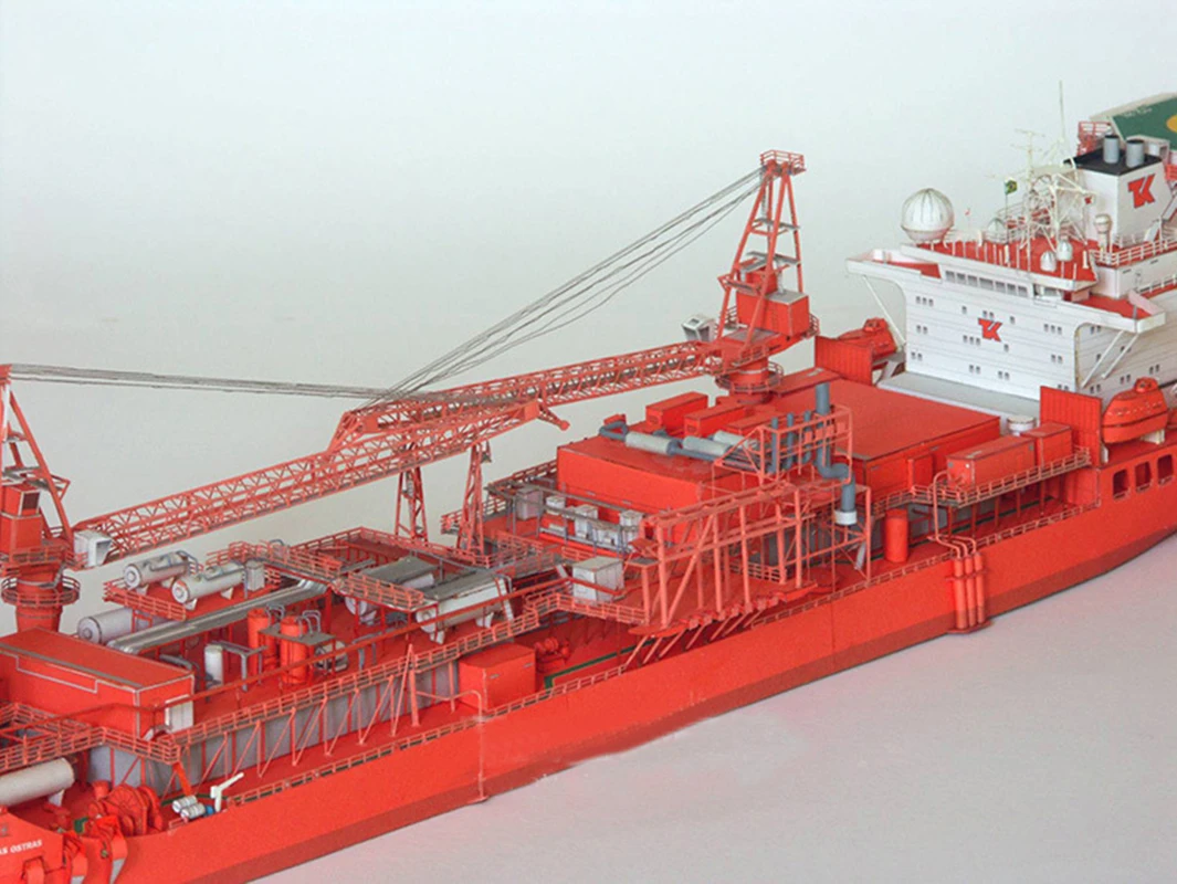 1:400 Norwegian FPSO Offshore Floating 3D Production Storage Tanker Paper Model Ship Model Handmade DIY Paper Art Desk Home Dcor