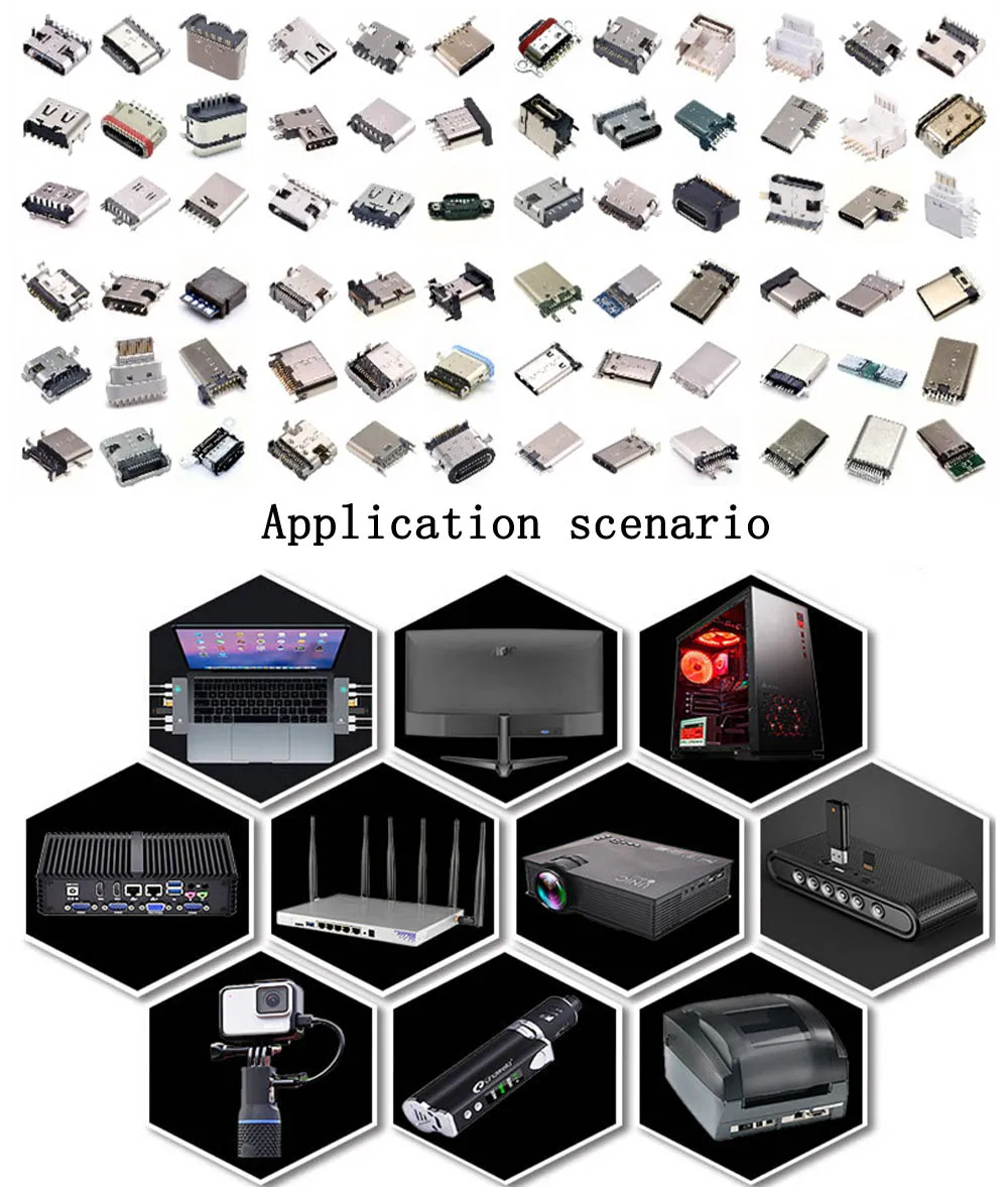 2-5pcs TYPE-C Micro USB SMT  Connector Vertical plug-in board 16 Pin Jack Socket Female For MP3/4/5 Other Mobile Tabletels