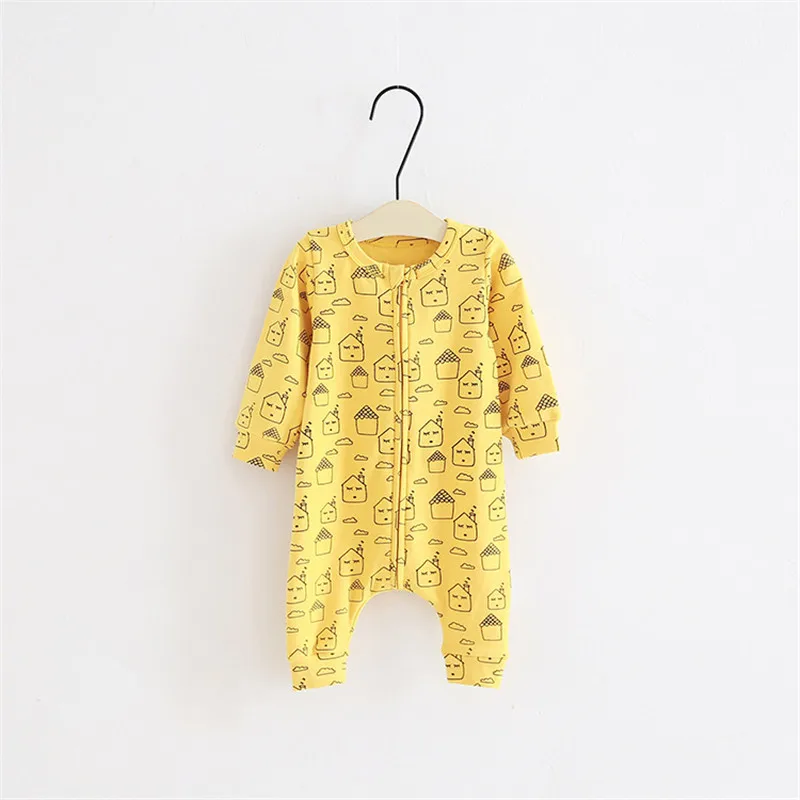 Newborn Baby Boys Girls Romper For 0-2Y Animal Printed Long Sleeve Winter Cotton Romper Kid Jumpsuit Playsuit Outfits Clothing