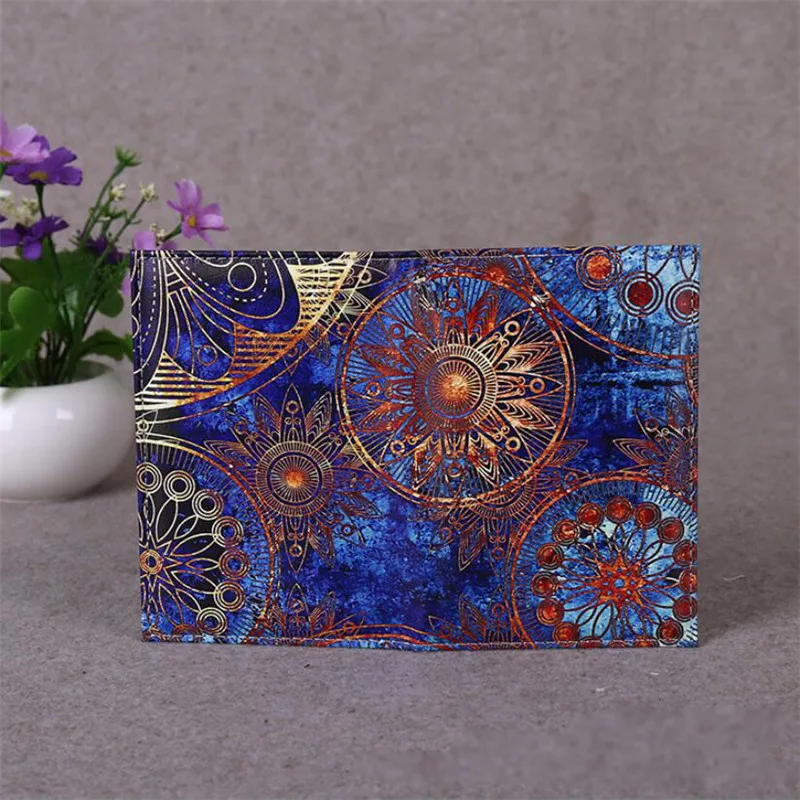 Starry Sky Passport Cover Women Pu Leather Travel Wallet Color Landscape Passport Holder High Quatity Case for Passports