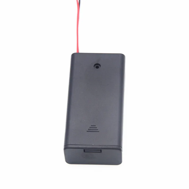 도매 100 개몫 팁 2x1.5V AA 플라스틱 배터리 홀더 케이스 박스 배터리 2 슬롯 AA 커버 ON / OFF 스위치 포함, 도매