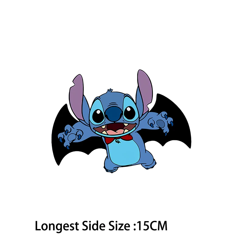 Halloween Lilo & Stitch  Heat Transfers for Children\'s Clothing DIY Print Decoration Patches Applique for Kids Sewing Stickers