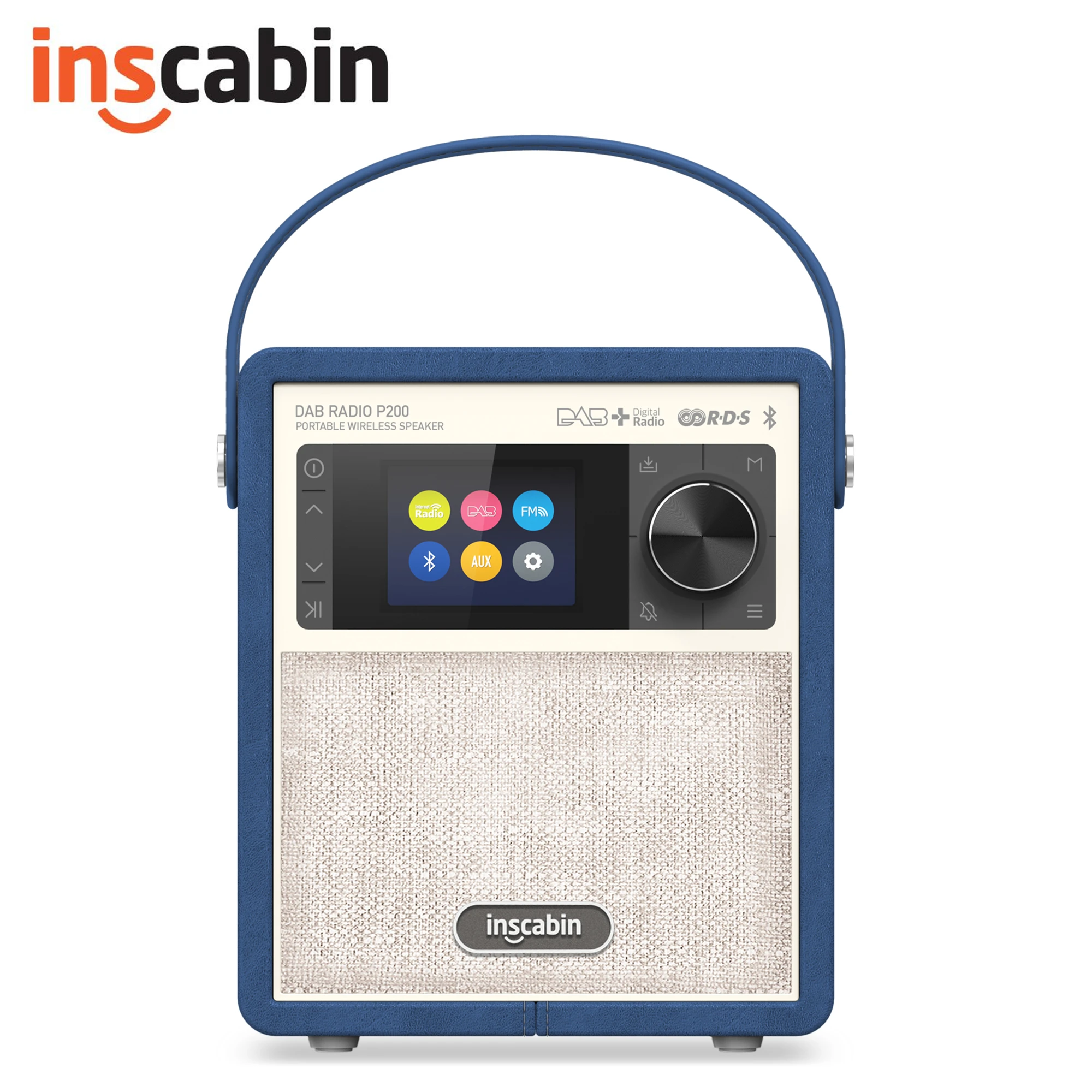 

Inscabin P200 Stereo DAB Radio Portable Wireless Speaker with Bluetooth DAB+ FM/Subwoofer/Rechargable Battery