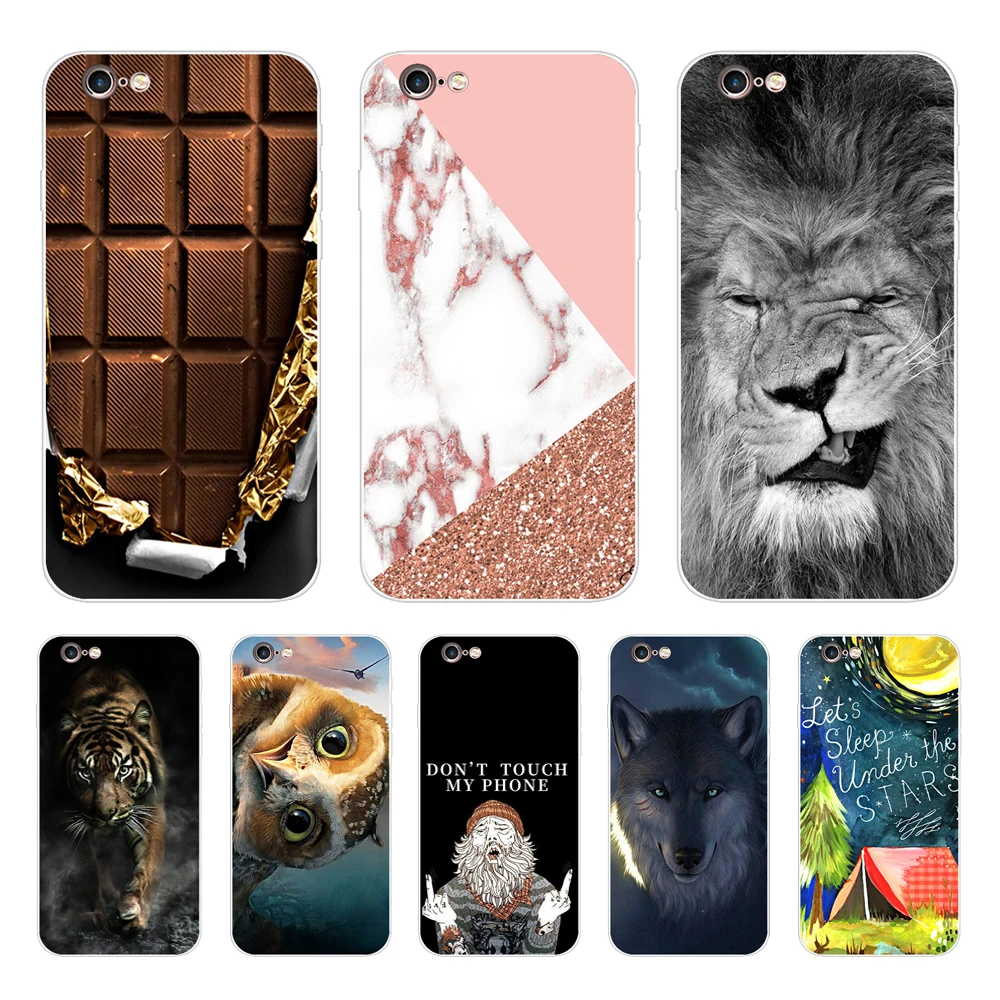 For iPhone 5 6 7 8 Case 3D Capa For on iPhone 5S 6s 6 7 8 Case Silicon Cover For iPhone SE Case For iPhone 5 5S SE 6 Phone Cases