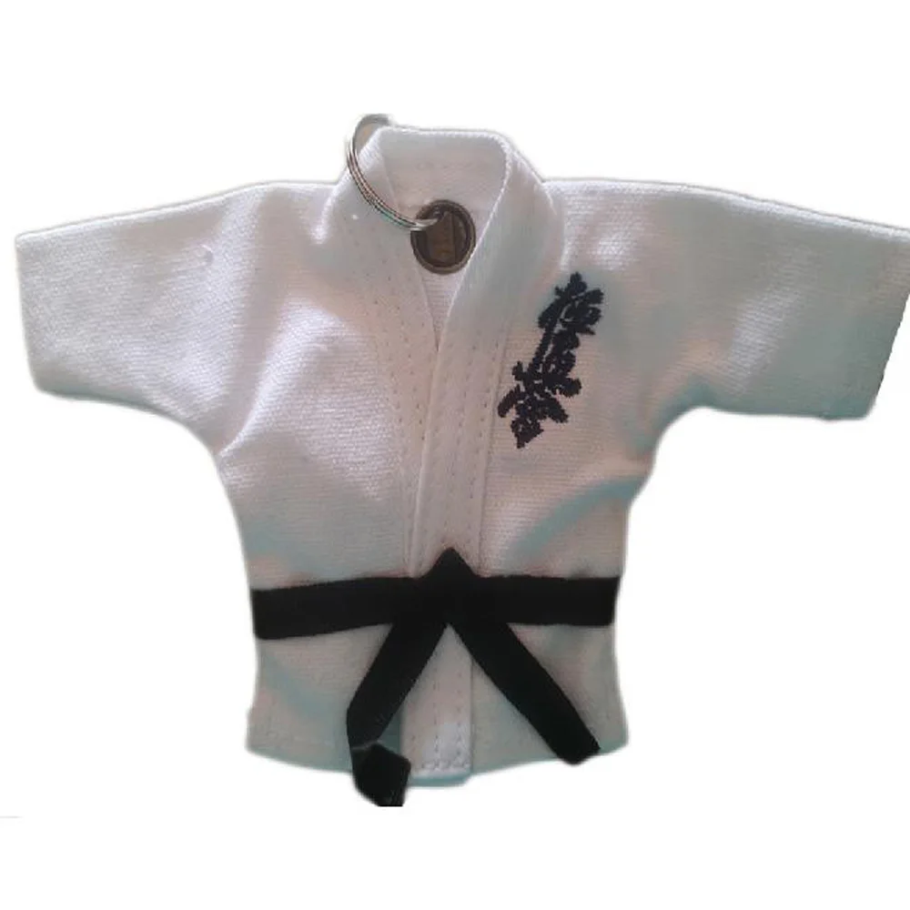 Kyokushin karate Sale Keychain Kyokushinkai Uniform Kimono Cartoon Pendant Sport Gifts Keepsake Key Button key Ring souvenir