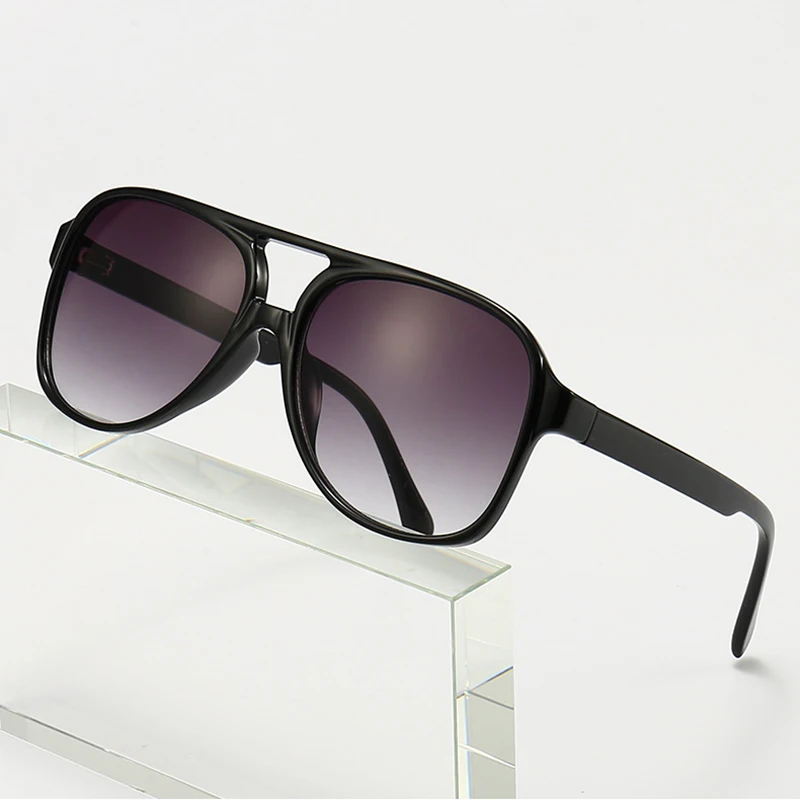 FUQIAN Retro Übergroße Sonnenbrille Männer Frauen Mode Pilot Polarisierte Sonnenbrille Für Unisex Vintage Gradienten Outdoor Brillen – Detail 3