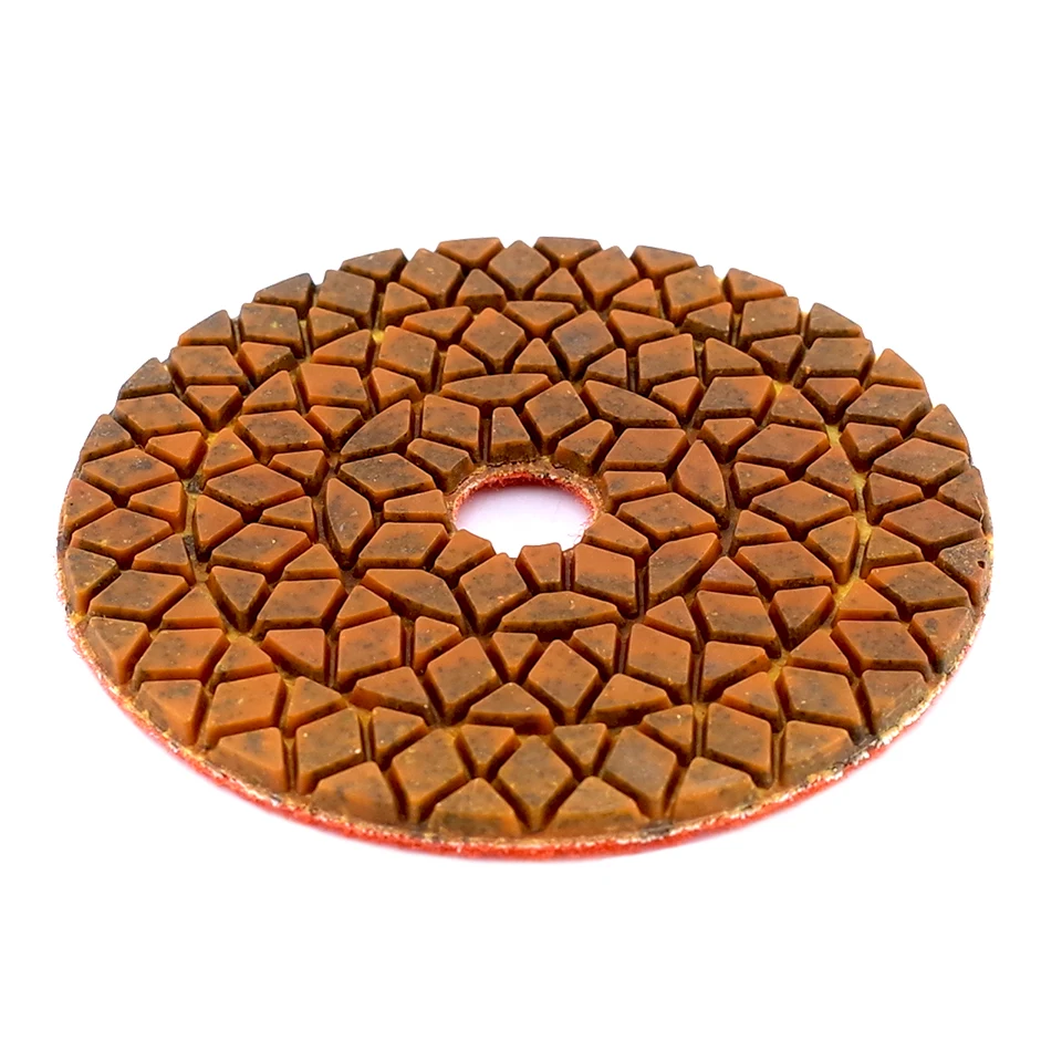 RIJILEI 4PCS 4 Inch Super Wet Diamond Polishing Pads Longer Life Diamond Copper Polishing Pad For Granite Marble Grinding Discs