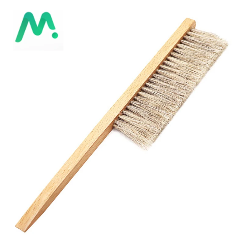 

Beekeeping Two Rows Horsetail Hair Brush Beehive Sweeping Cleaning Tool Equipment Wood Handle Honey Brush Wasp bee Sweep