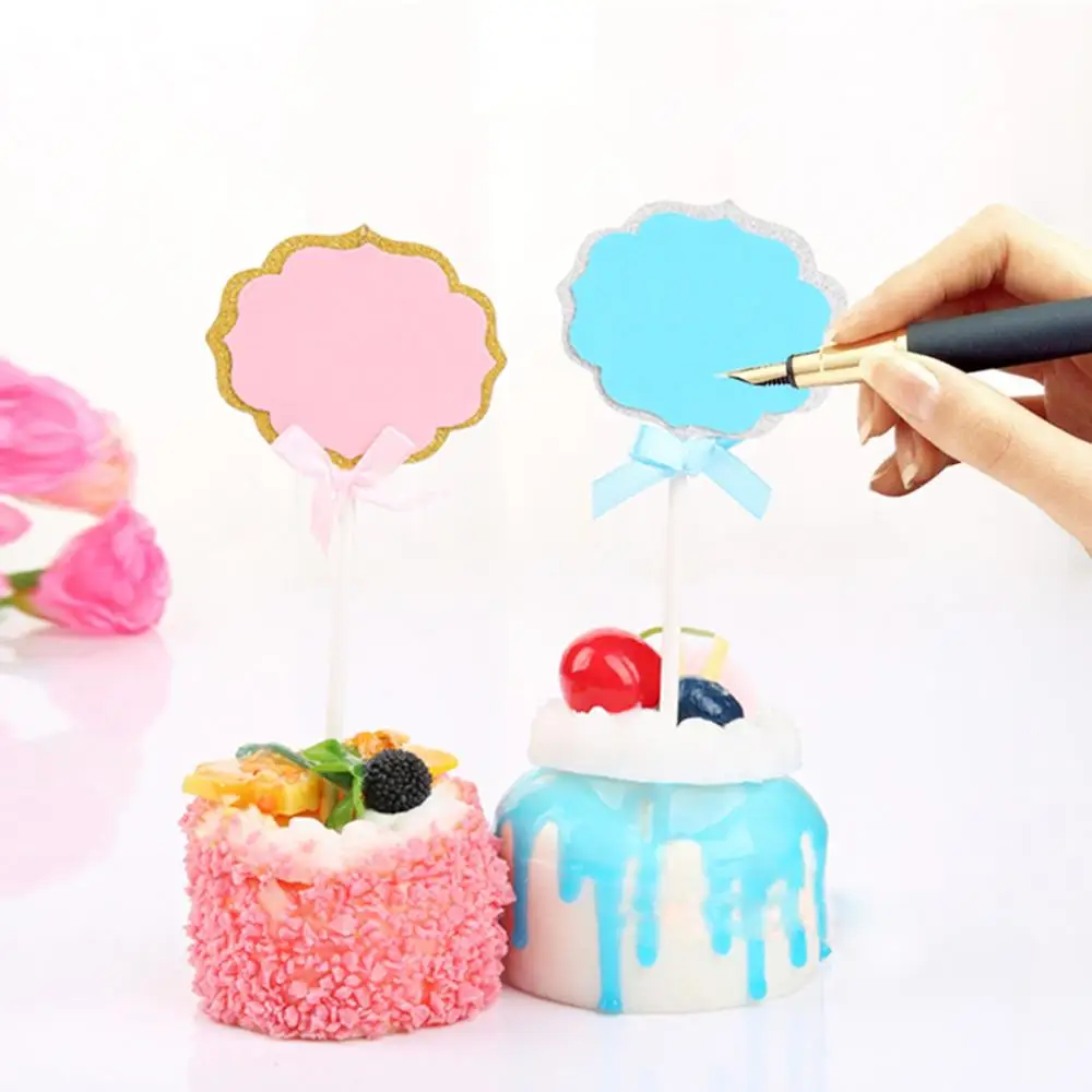 5Pcs/Set Baby DIY Writing Letters Dessert Topper Cake Topper Birthday Christmas Party Decoration Cupcake Topper Festive Supplies