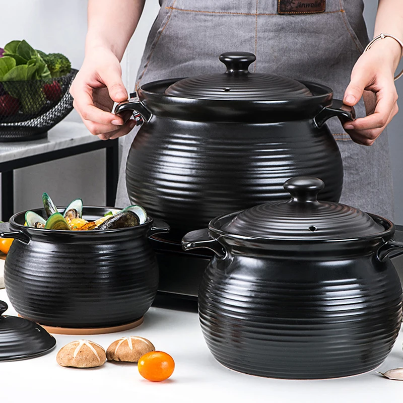 one pot Casserole heat-resistant healthy stew pot ceramic Soup pot stew pot open flame household gas porcelain pot