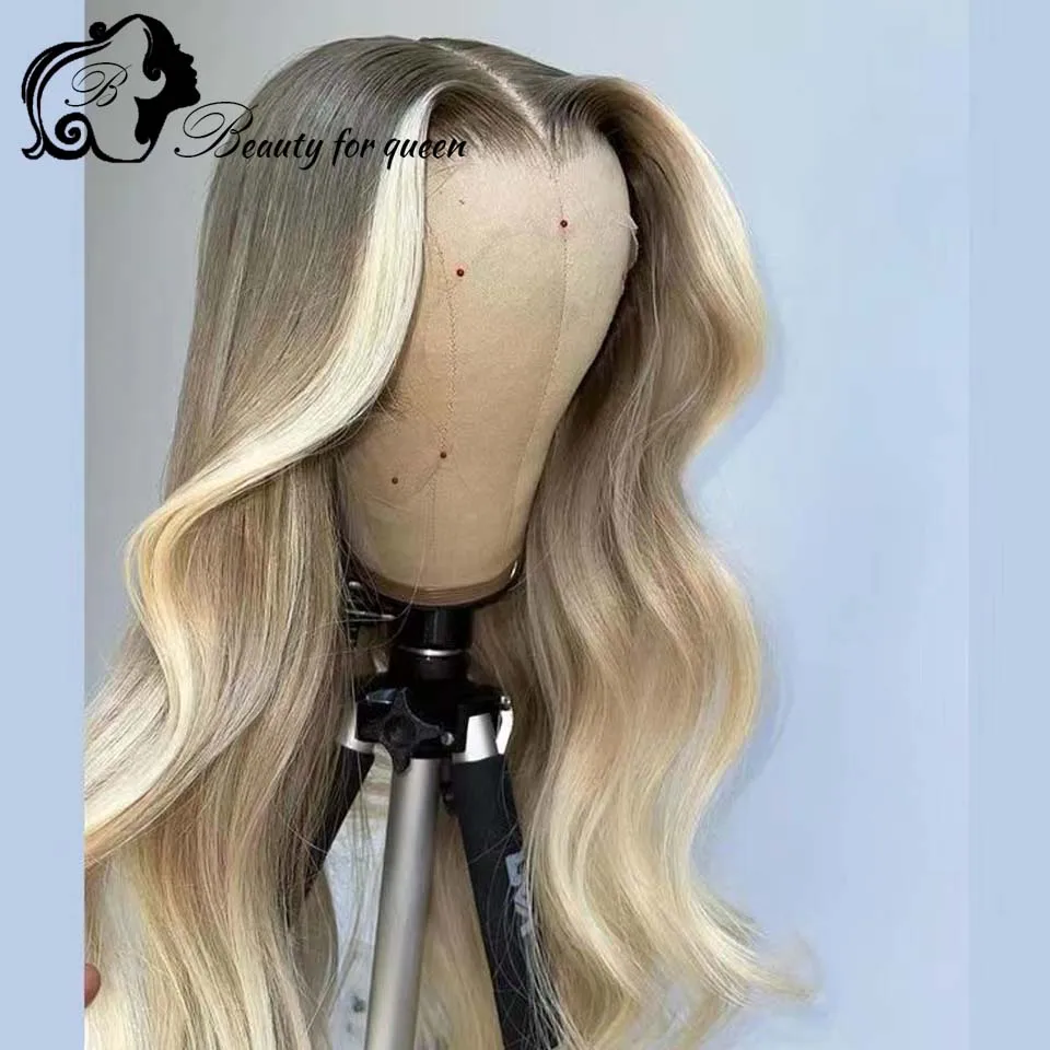 

180 Density 613 Brown Cosplay Highlight Colored Brazilian Human Hair Wig 13x4 HD Lace Frontal Wigs For Women Wear And Go