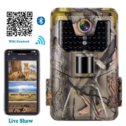 Wifi APP Bluetooth Control Trail Camera Live Show Stream Hunting Cameras WIFI900PRO 30MP 4K Wildlife Night Vision Photo Traps