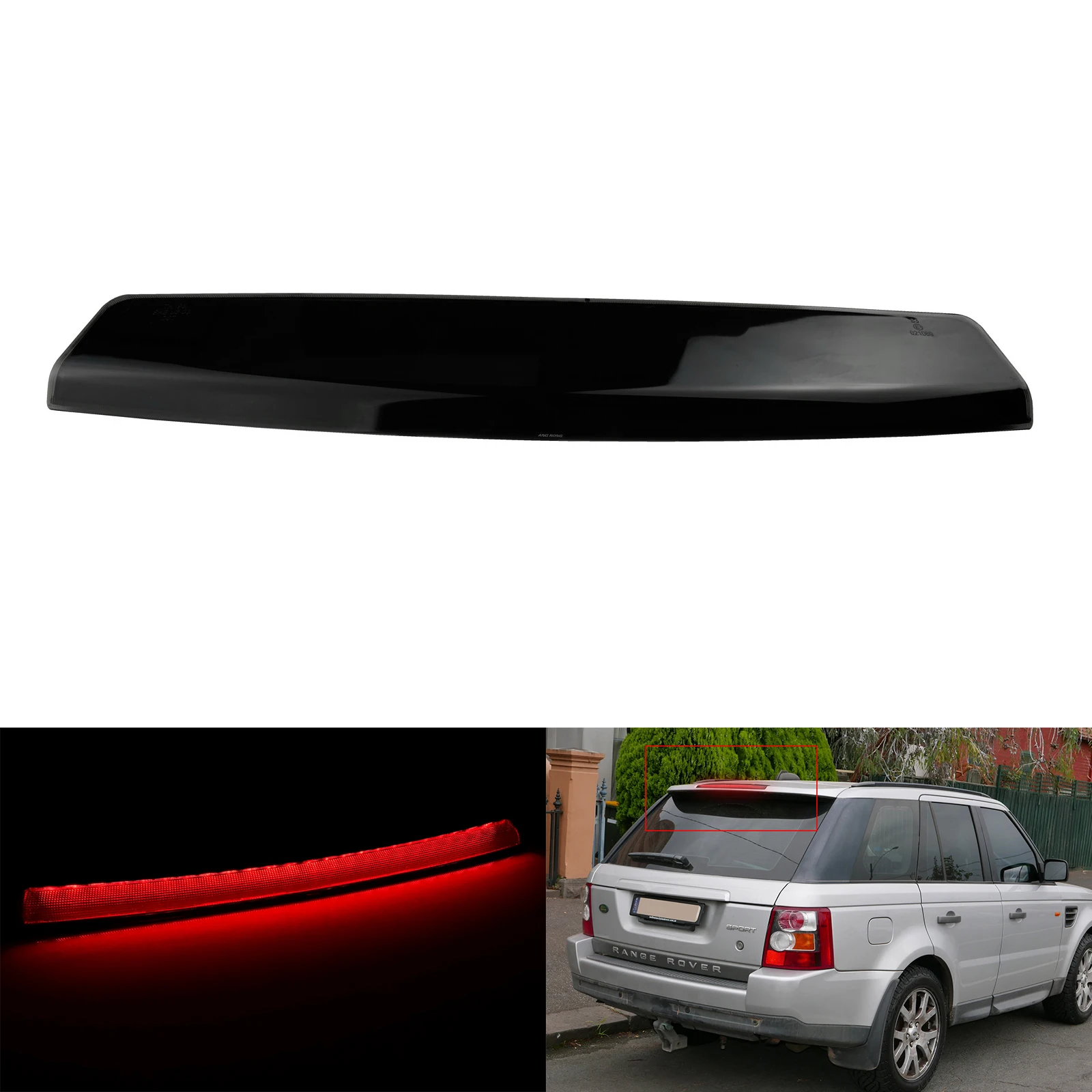 ANGRONG 1X Black Lens High Level LED Third Brake Stop Light For Range Rover L322 MK 3 02-12