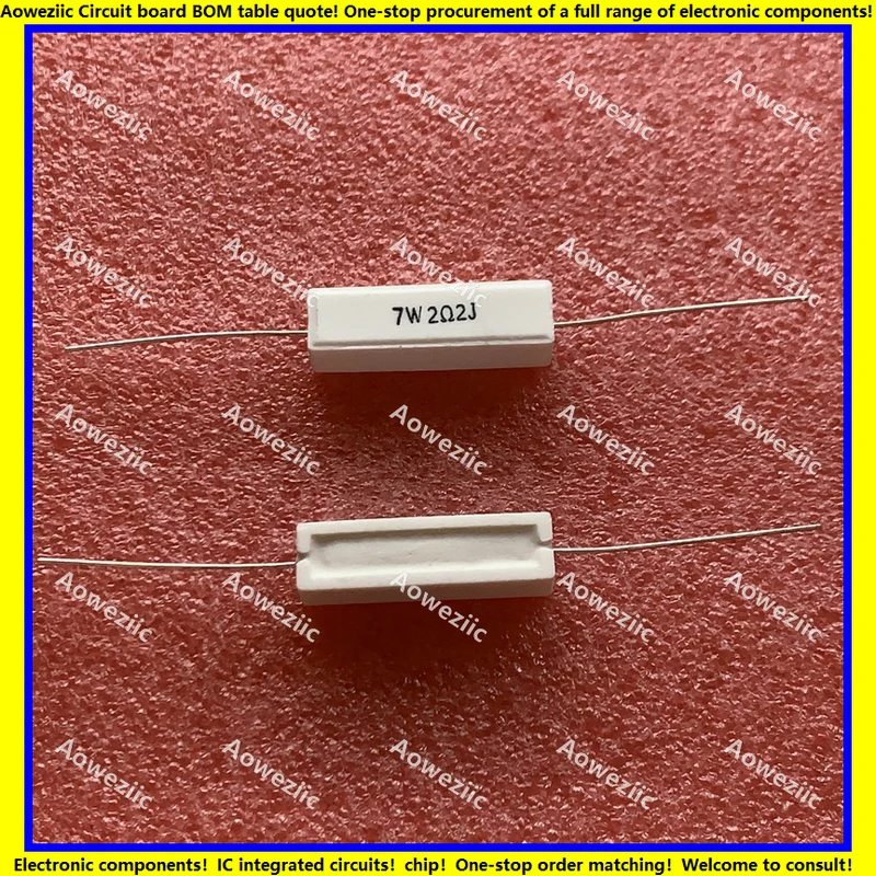 10Pcs/Lot 7W2R2J 7W2.2ΩJ RX27-1 SQP Horizontal Cement Resistance 7W2.2ohm 2Ω2J Ceramic Resistance Precision ±5% Power Resistance