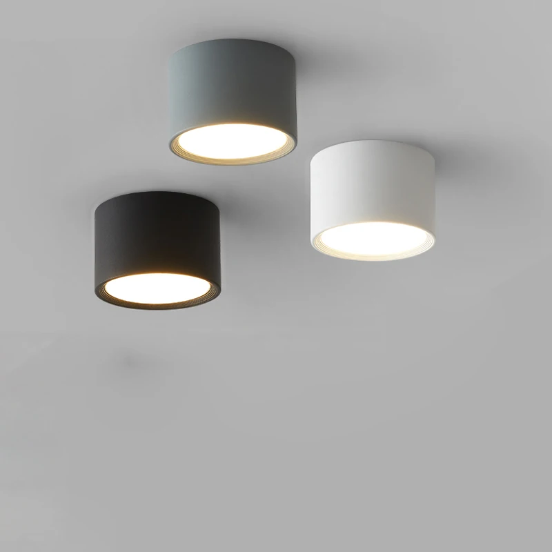 Surface Mounted 12W 15W LED downlight Driverless Ceiling Lamps 5W 7W 9W cob led spot lights Ceiling Fixtures Lighting WHITE