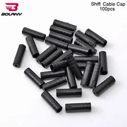 Bolany 1/Lot Shift Cable End Cap 4mm Black Plastic Brake Tips Crimps Bicycles Derailleur Shift Cap Wire Ferrules Bikes Part