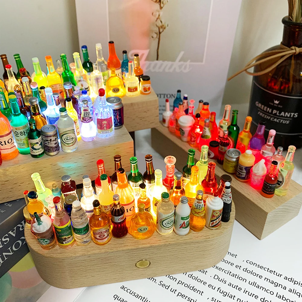 30PCS Mini 1:12Scale Cute Dollhouse Miniature Bottle Drink Pretend Play Food For Barbies Kitchen Accessori Simulation Toy Gift