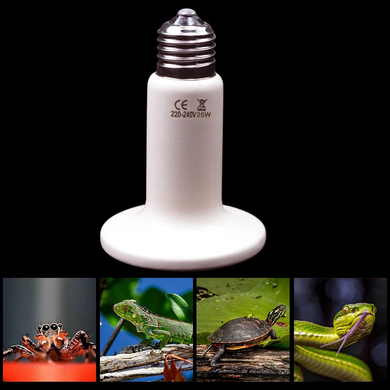 Far Infrared Pet Heating Lamp Ceramic 220V Reptile Turtle Brooder Bulb Heat Emitter Light Bulb 25W 50W 75W 100W 150W 200W