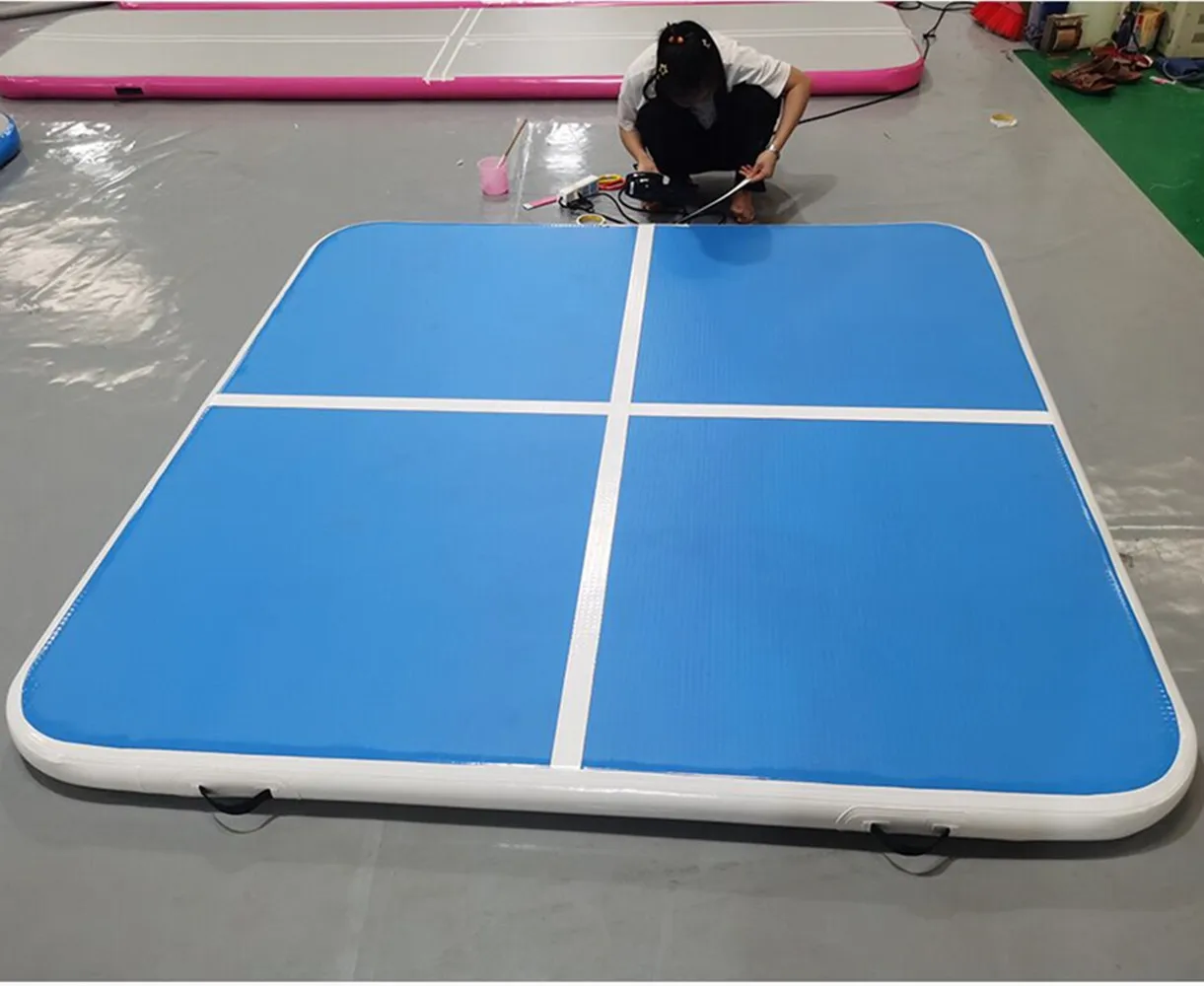 Bomba de aire eléctrica para trampolín, pista de aire inflable para gimnasia, suelo de pista de aire, 1/2/3m, para uso doméstico, entrenamiento, porristas