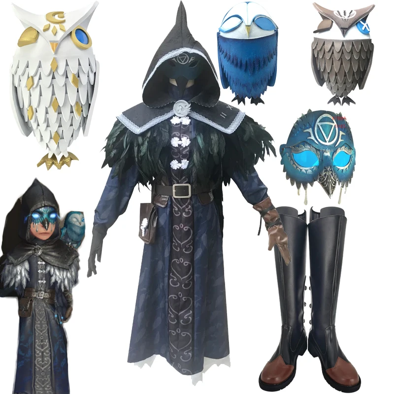 

Anime Game Identity V Night Owl Skin Seer Eli Clark Cosplay Costume Cosplay Shoes Owls Send mask Prop For Adult Halloween