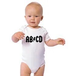 Ropa divertida con estampado de letras para bebé, ropa de algodón para recién nacido, pelele, mono, trajes de 0 a 24M