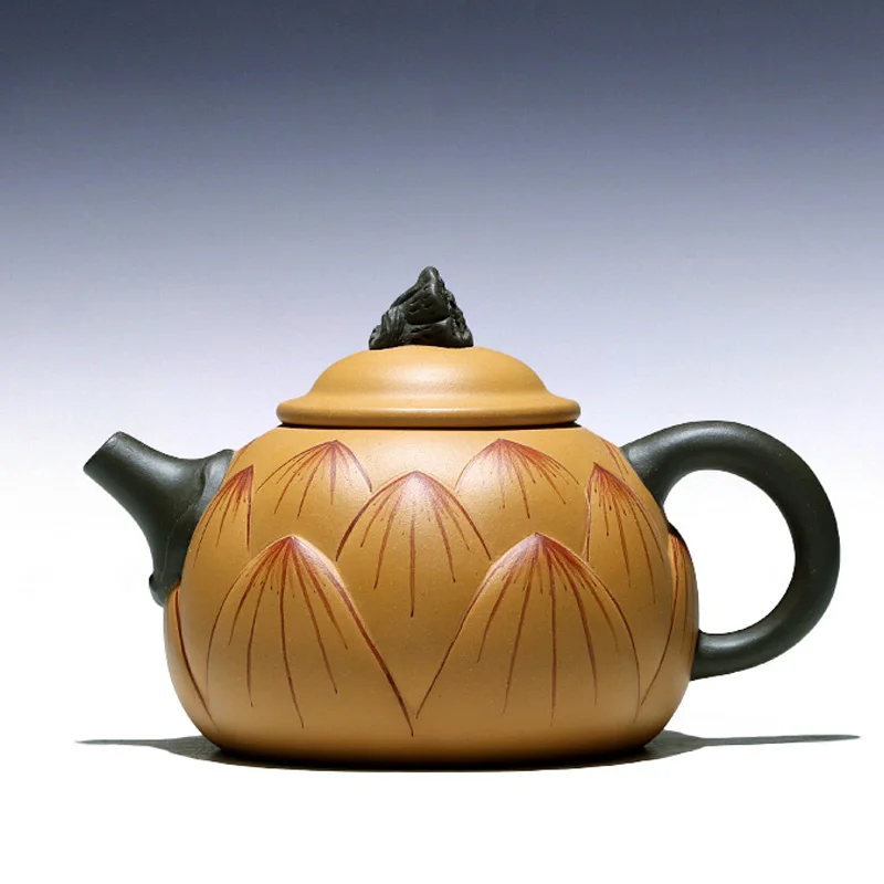 Not as well joy pot 】 yixing recommended Wu Renlin pure manual mud lotus 225 cc14 hole the teapot