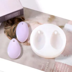 1PC Oval/Tear Drop Silicone Mold for jewelry pendant with hole Resin Silicone Mould Crafts Jewelry Making charms