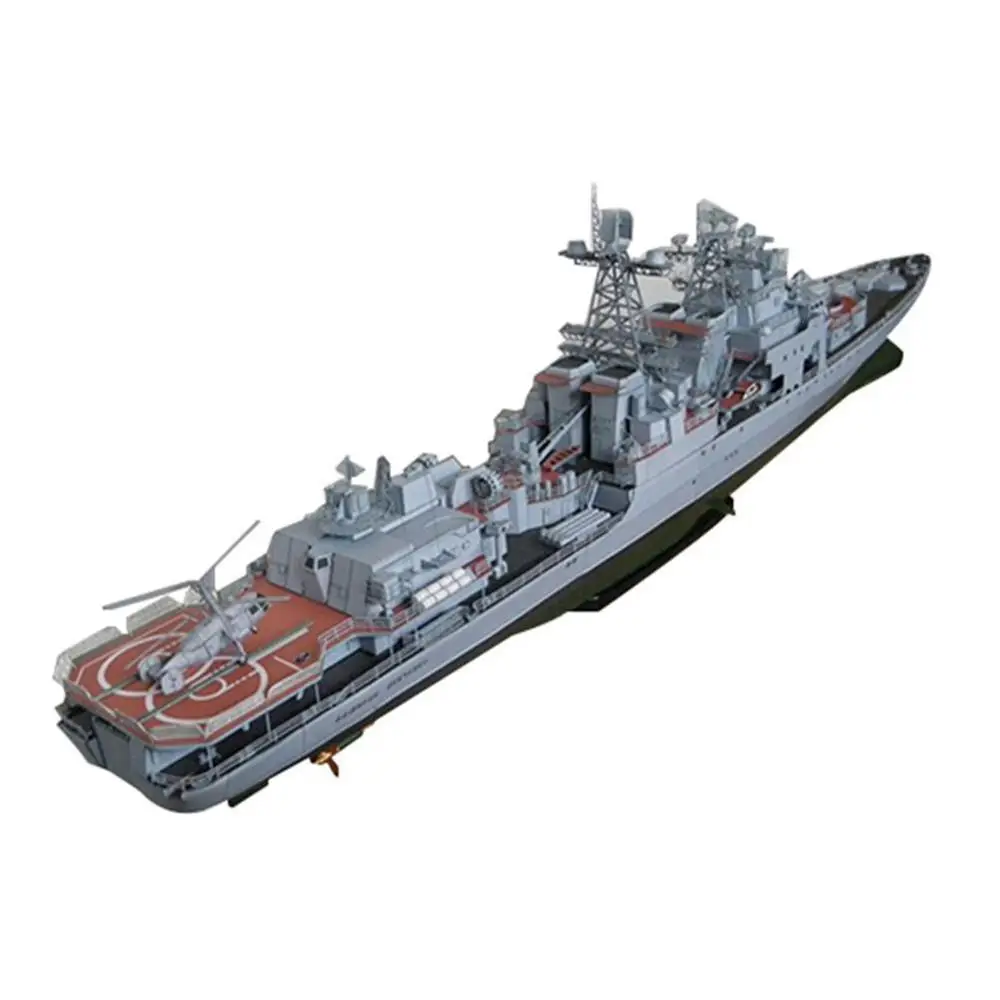 1:200Admiral Levchenko Antisubmarine Ship DIY 3D Paper Card Model Building Set Construction Toys Educational Toy Military Model