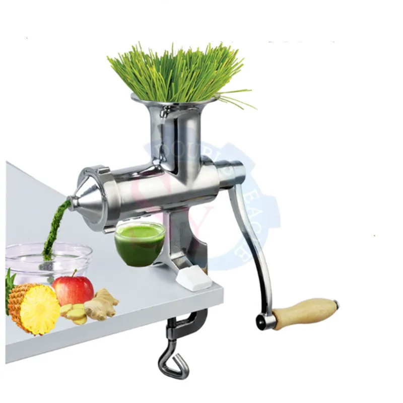 

Wheatgrass Slow Juicer 100% Stainless Steel Manual Auger Slow Squeezer Fruit Wheatgrass Vegetable Orange Juice Extractor Machine