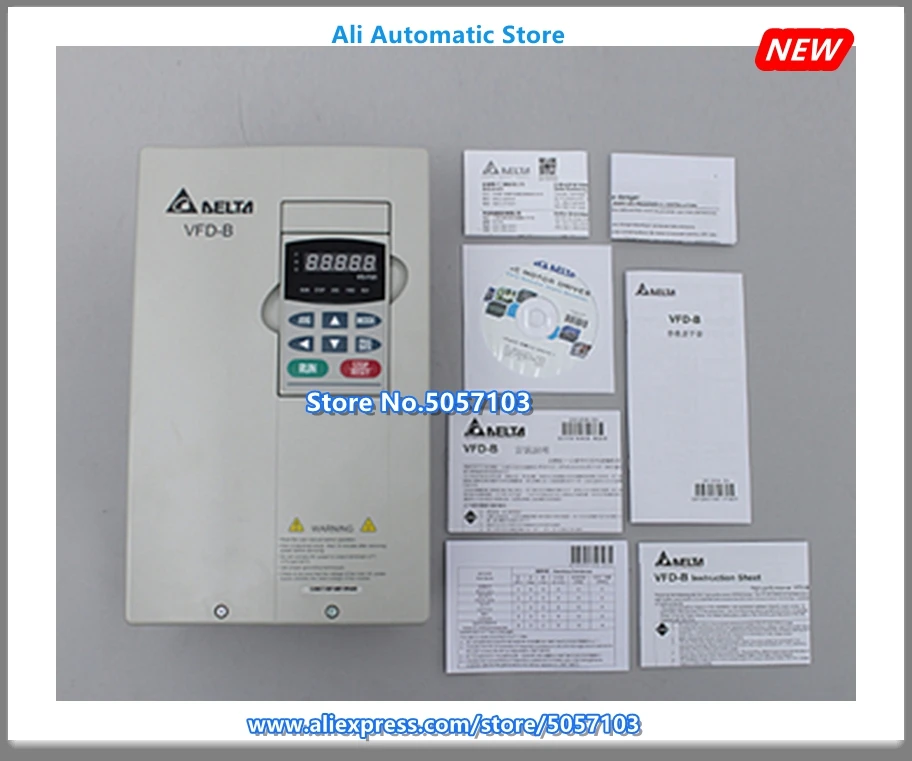 

VFD022B43B 380V 2.2KW 3HP 5.5A VFD-B Inverter AC Drive 3 Phase 400HZ New