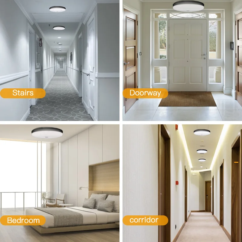 Motion Sensor Ceiling Light LED Radar Sensor Lamp Indoor Night Lighting Fixtures For Room Hallways Bathroom Smart Ceiling Lamp