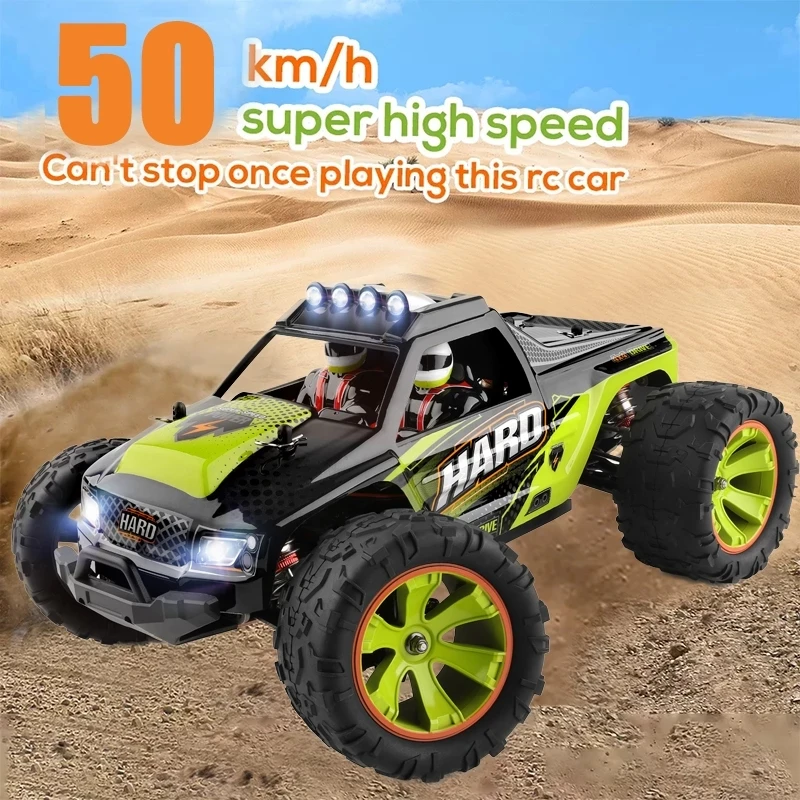 1:14 Scale Remote Control Car  4WD 50KM/H High Speed RC Truck   All Terrains Off-Road Car  Alloy Chassis For Kids And Adults