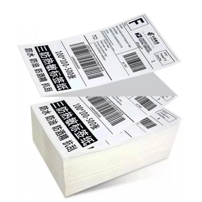 4x6 Inches Shipping Lable Direct Thermal Paper Sticker 100X100/150MM Adhesive Stickers 4-Inch Matching For Thermal Label Printer