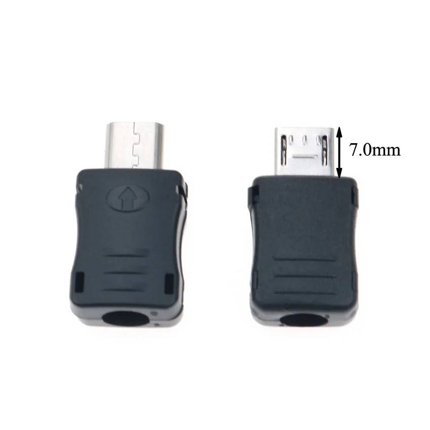 1 Set 3 in 1 DIY Weldable Micro Male USB plug 5pin Micro USB male Connector repair digital product 7.0mm 9.0mm size - Image 5