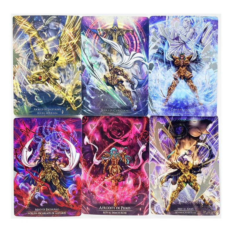 12 sztuk/zestaw Saint Seiya technologia laserowa zabawki Hobby Hobby kolekcje kolekcja gier Anime Cards