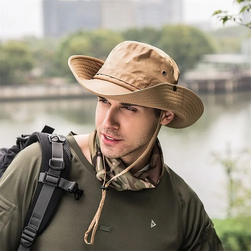 Safari Hat Czapki męskie Czapki turystyczne Czapka męska Czapka męska Panama Boonie Bucket Hat Bawełna Wędkarstwo Polowanie Safari Letnie słońce