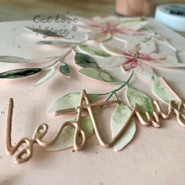 Best Wishes Words Metal Cutting Dies Scrapbooking Stencil Die Cuts Card Making DIY Decorative Craft Embossing New Dies For 2019