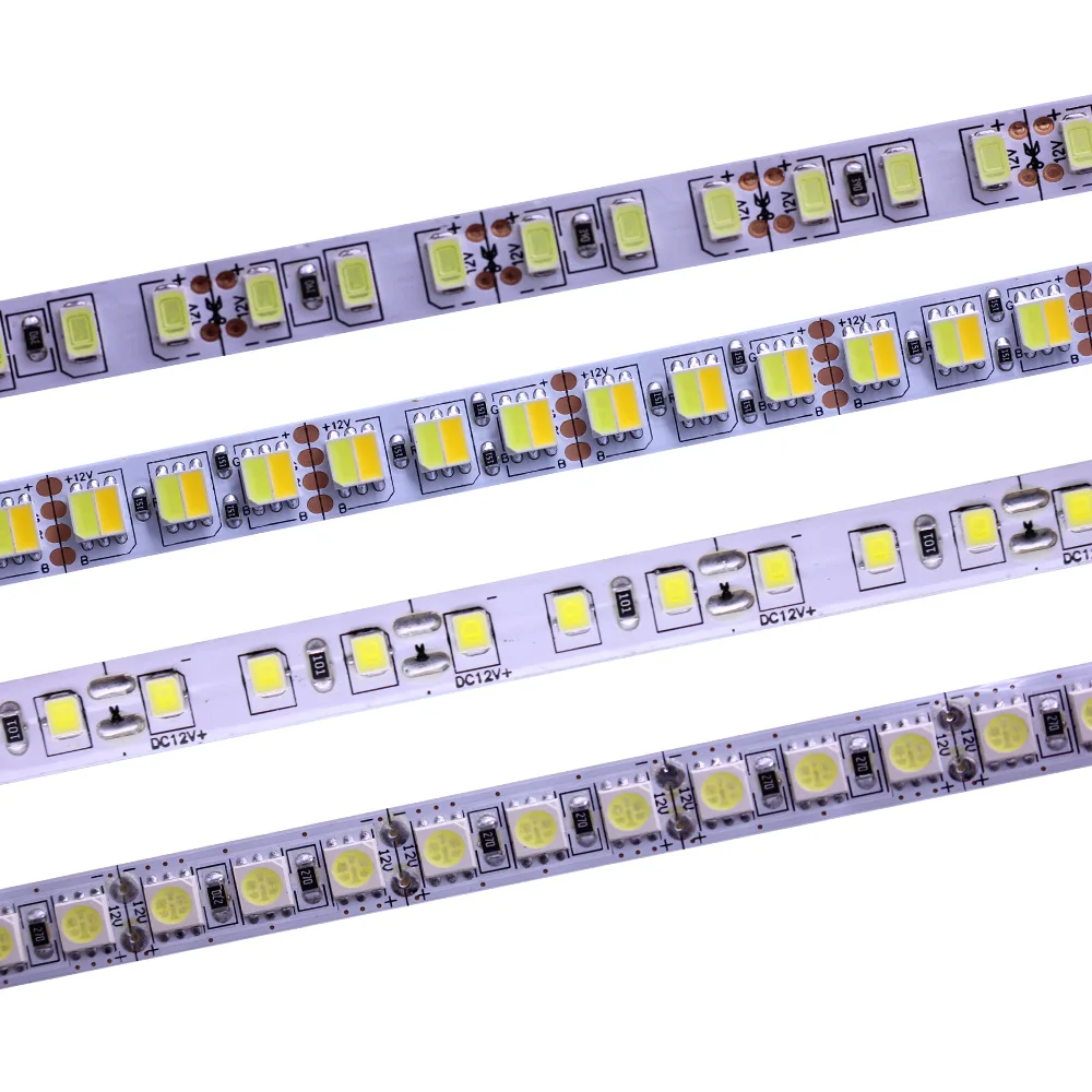 5M LED Strip Light 5054 5050 SMD 120led 60LED 240LED 2835 5630 12V DC Flexible LED Tape for Home Decoration CCT RGBWW RGBCCT RGB