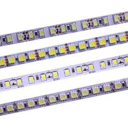 DC 12V 24V 120 leds/m 5050 5054 5730 2835 5025 5m taśma LED taśma oświetlająca CCT RGB 4000k neutralny biały biały ciepły biały