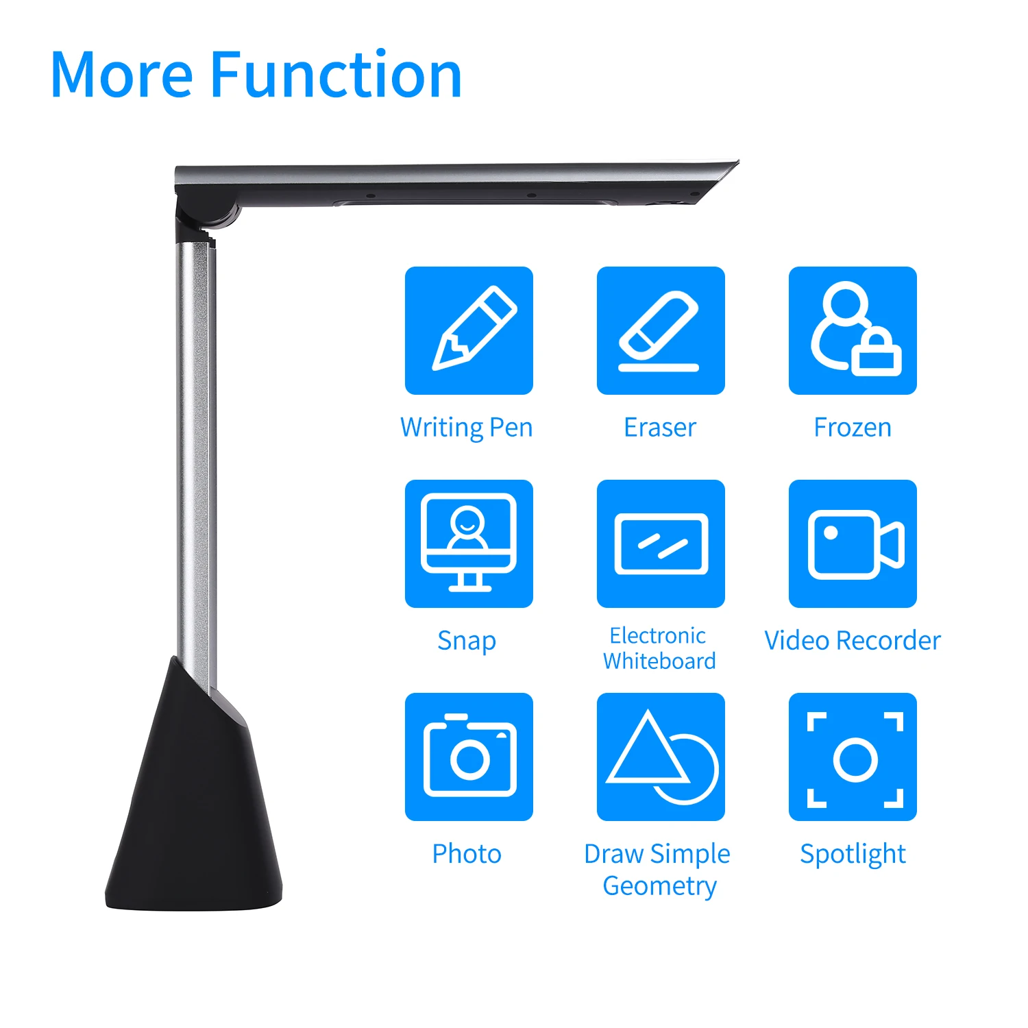 Aibecy BK34 Document Camera Scanner 5 Mega-Pixel HD A4 Capture Size LED Light Software for Online Distance Learning Education