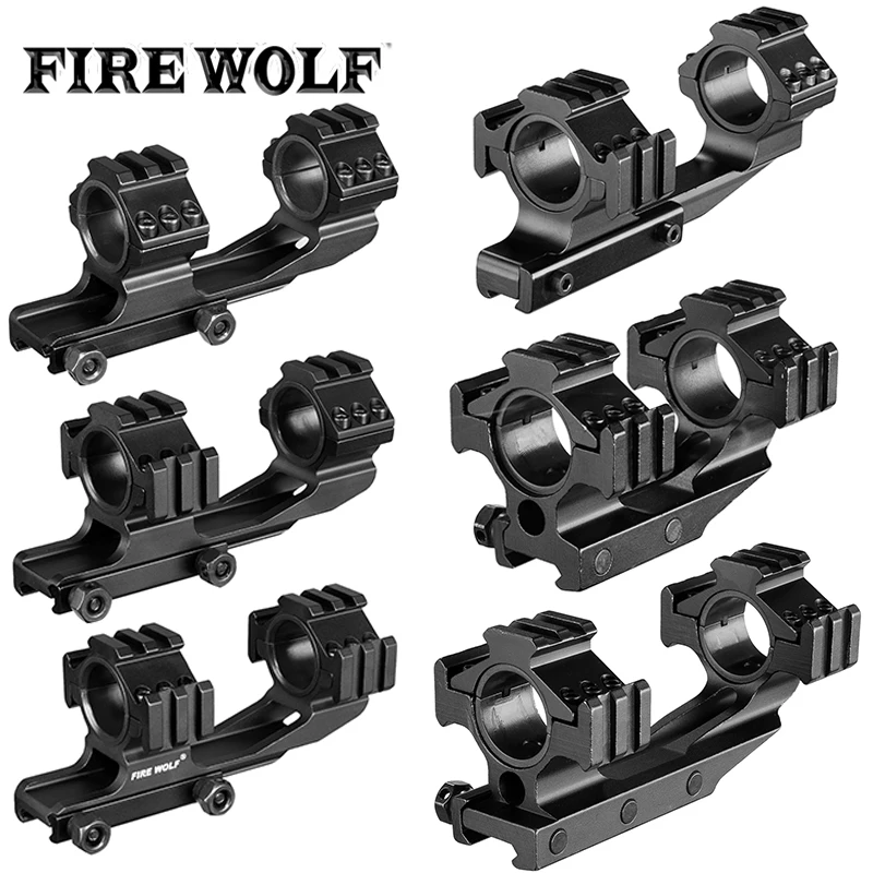 Tactical Rifle Aiming 11mm/20mm One-piece Three Sides Mount 25.4mm/30mm Ring Mount Accessory Rails Picatinny Weaver Base