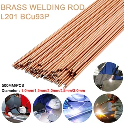 5/10/20Pcs 1.0-3.0mm*500mm Brass Welding Rod Welding Wire Bronze Electrode Soldering Rod No Need Solder Powder Welding Rod